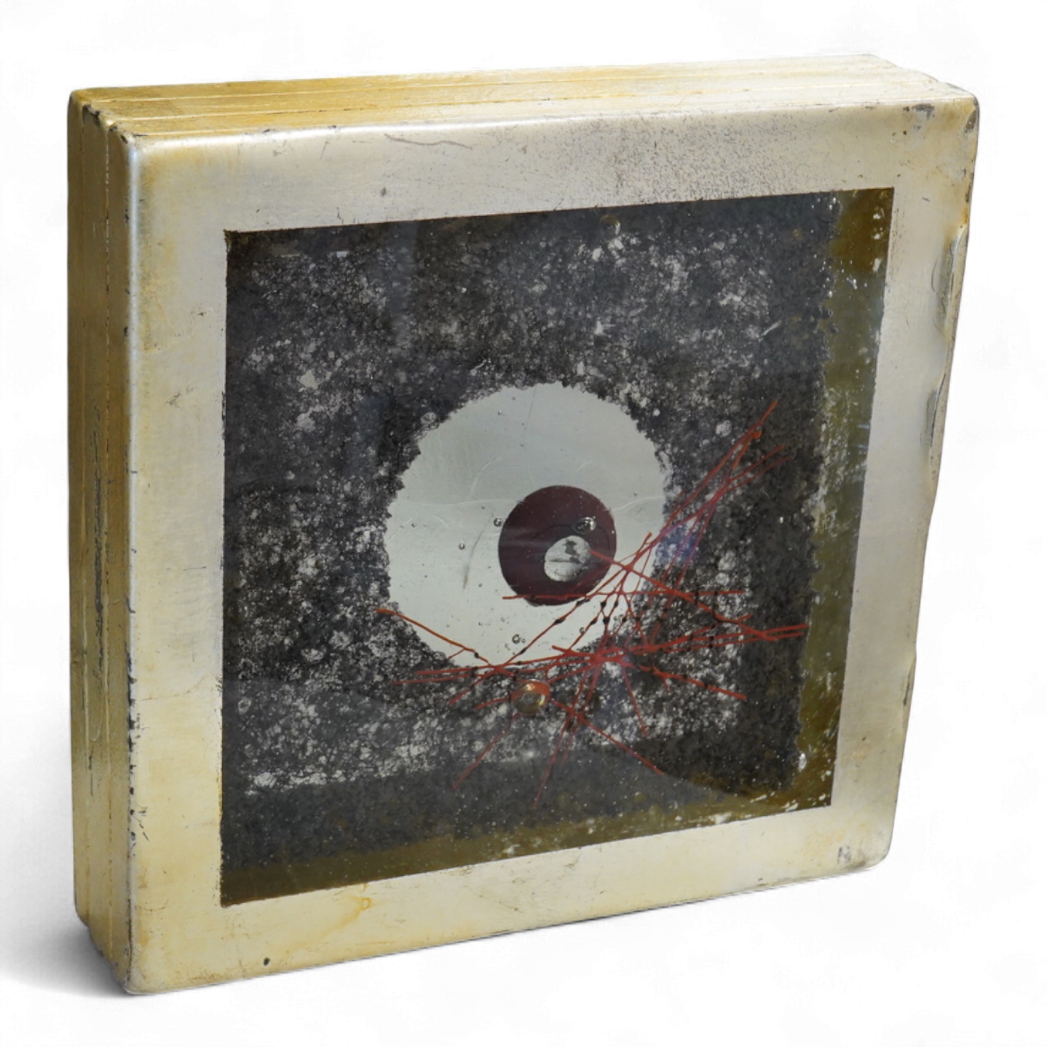 Yumi Nozaki, (Japanese, b.1973) three layer glass installation, ‘Claire de Lune’, 29cm sq